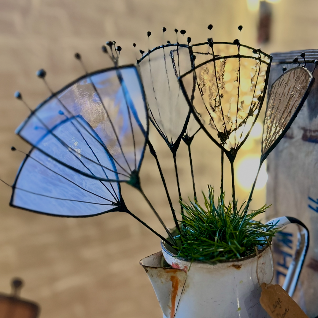 Stained Glass flower pod workshop in Lewes, East Sussex