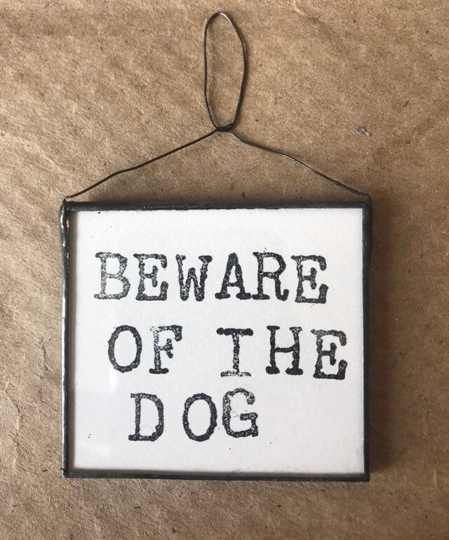 Handmade Vintage Style Beware Sign, Funny Warning Door Decor