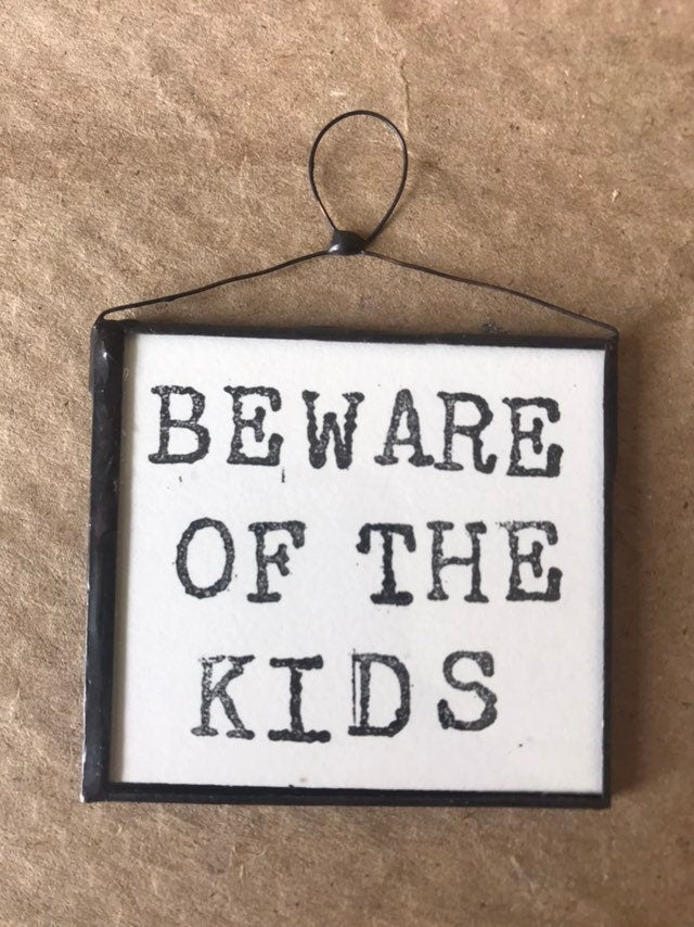 Handmade Vintage Style Beware Sign, Funny Warning Door Decor