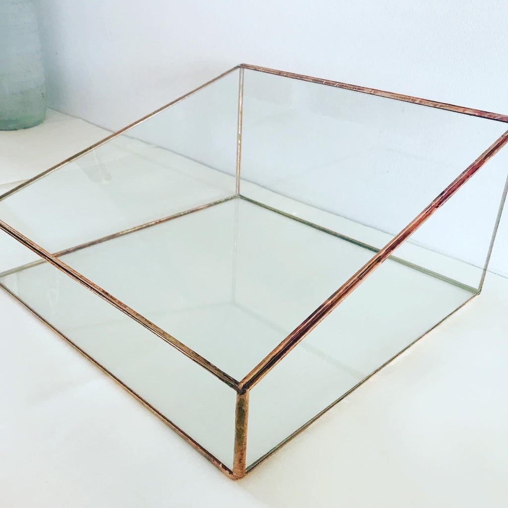 Hinged Glass Display Case, Jewellery & Keepsake Box, Handmade