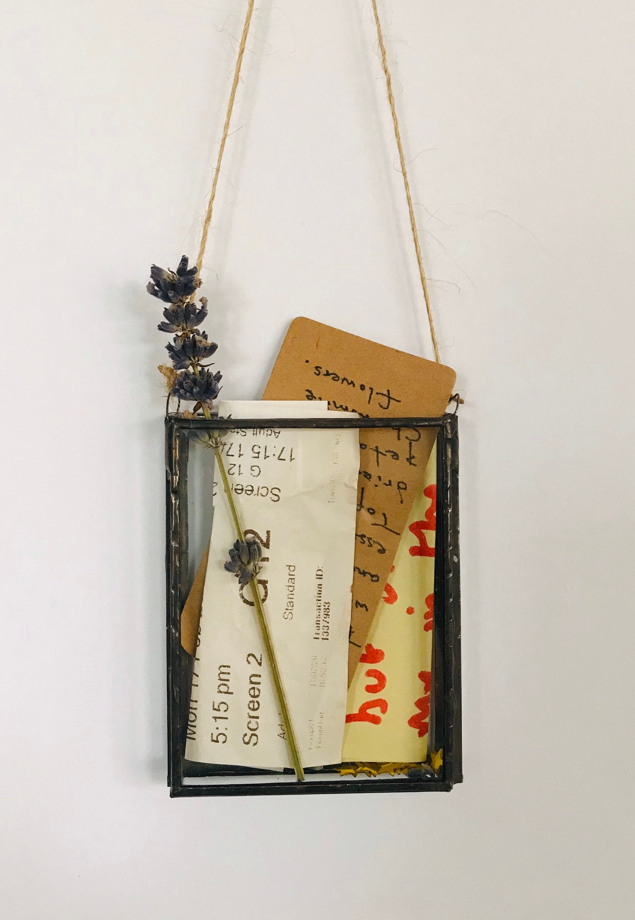 Glass Memory Box: Keepsake Pocket, Wedding Table Nameplate