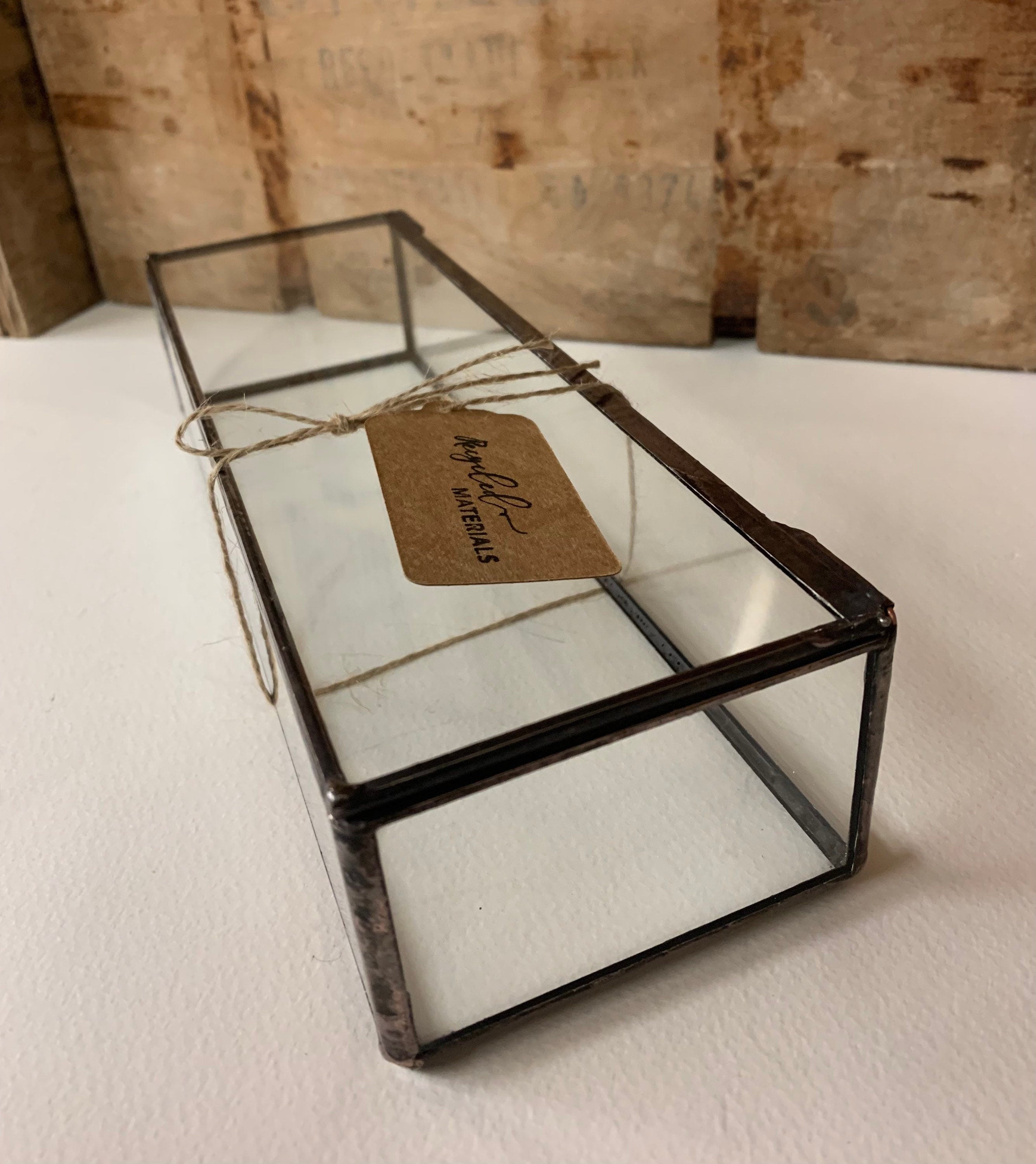 Handmade Recycled Glass Box, Eco Keepsake Jewelry Box