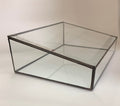 Vintage Style Glass Display Case: Hinged Lid Keepsake Box