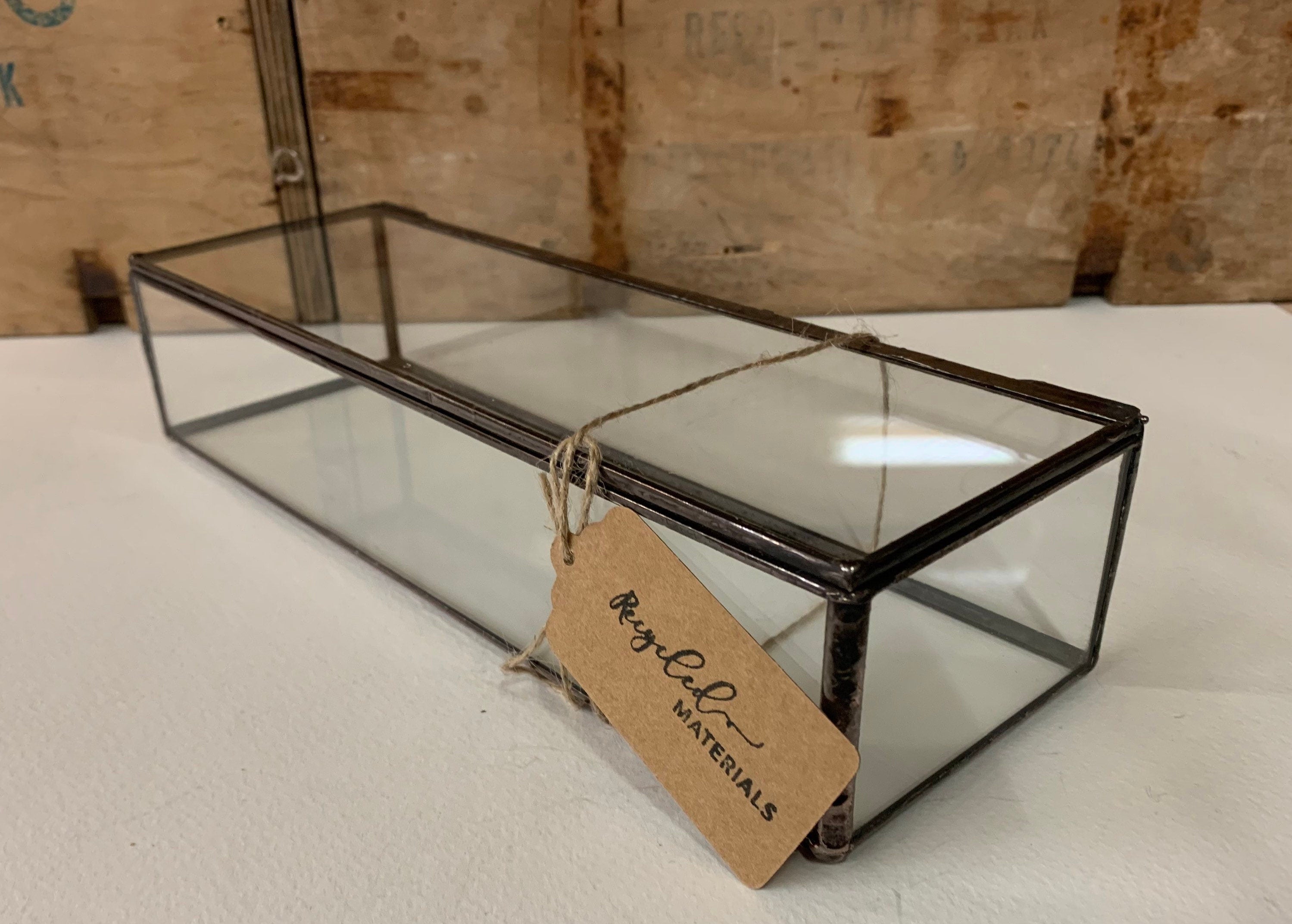 Handmade Recycled Glass Box, Eco Keepsake Jewelry Box