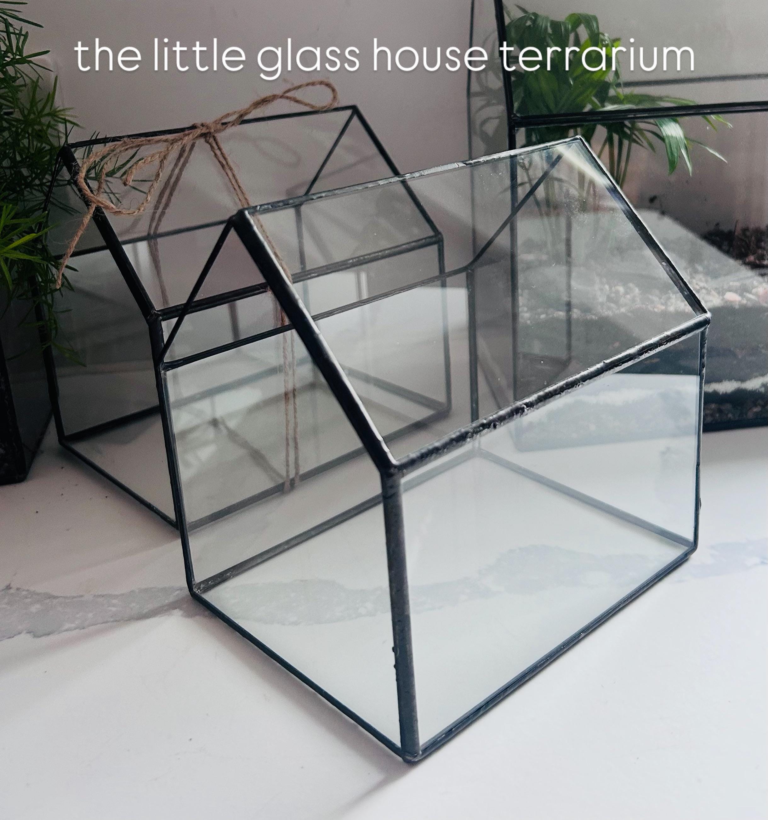 Recycled Glass House Terrarium, New Home Decor (15cm)