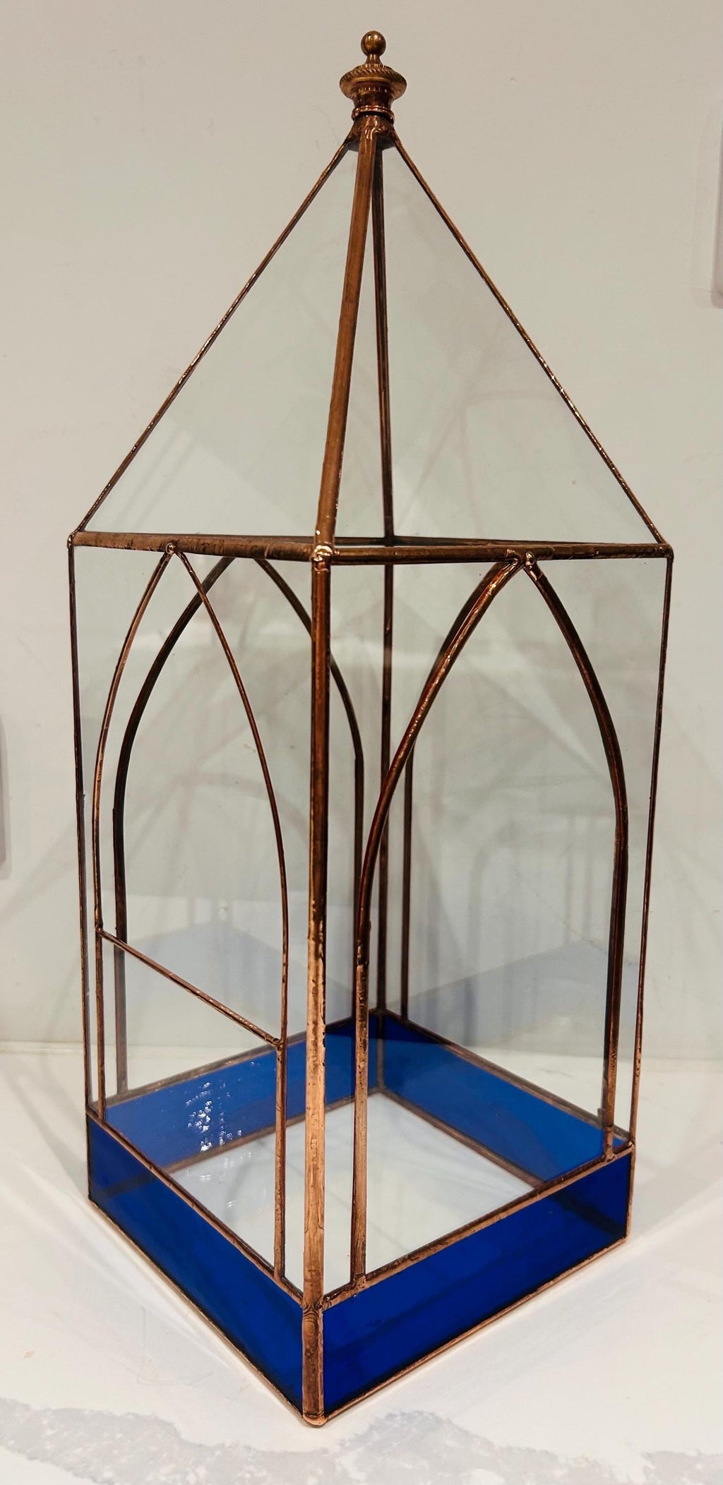 Stained Glass Cathedral Tower Terrarium: Handmade Wedding Decor