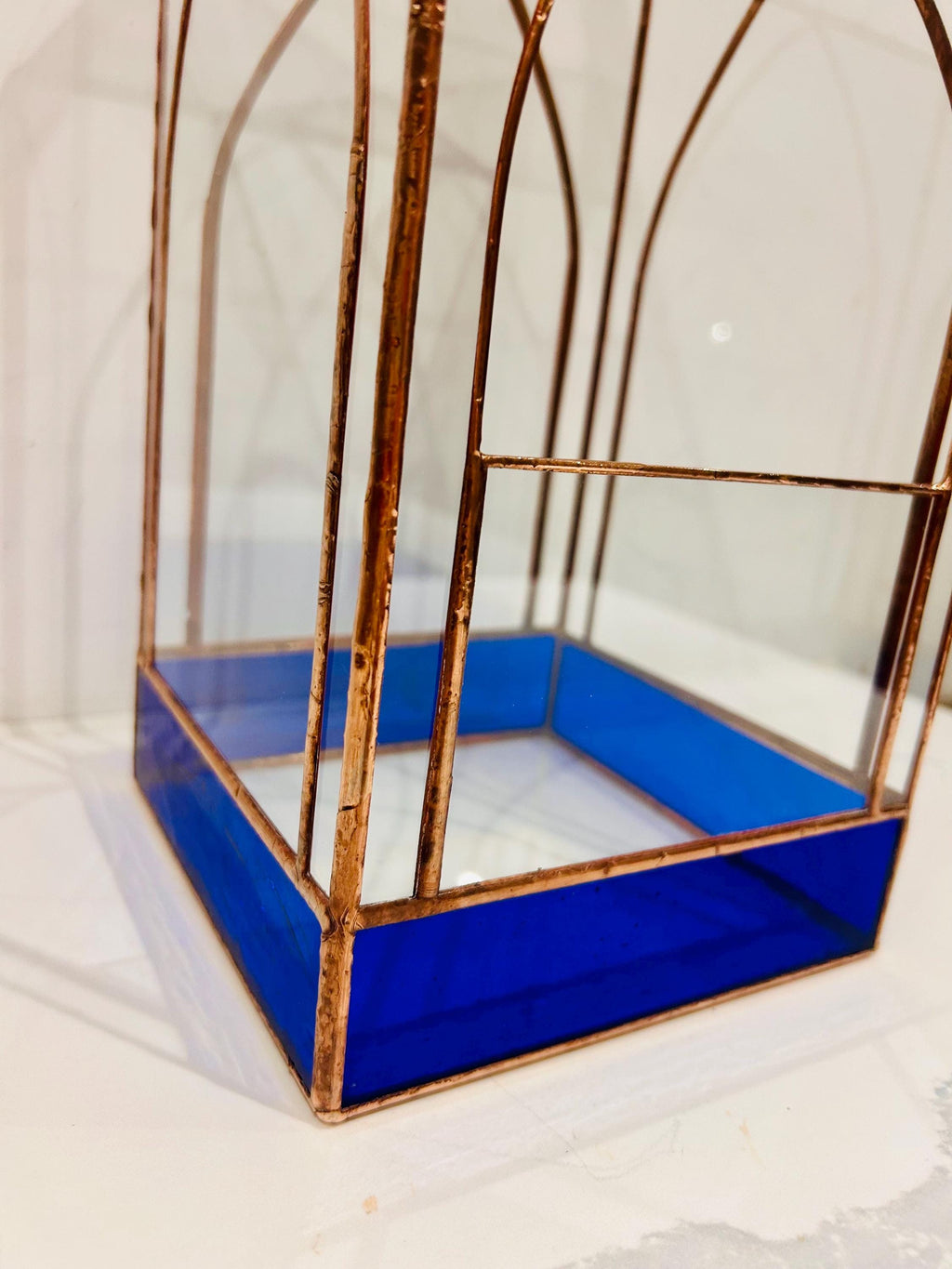Stained Glass Cathedral Tower Terrarium: Handmade Wedding Decor